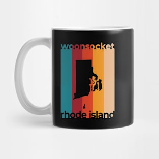 Woonsocket Rhode Island Retro Mug